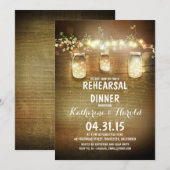 Rustieke Mason potjes en lichten repetitie diner Kaart (Voorkant / Achterkant)