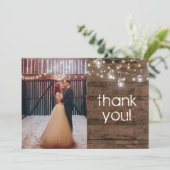 Rustieke Mason Potlantaarn Modern Bedankkaart (Staand voorkant)