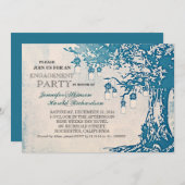 Rustieke mason potten boom verlovingsfeest uitnodi kaart (Voorkant / Achterkant)