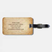 Rustieke Masonic Bagagelabels | Vrijmetselaarscade (Achterkant horizontaal)