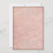Rustieke Mauve Elegante Huwelijksuitnodigingen Kaart (Achterkant)