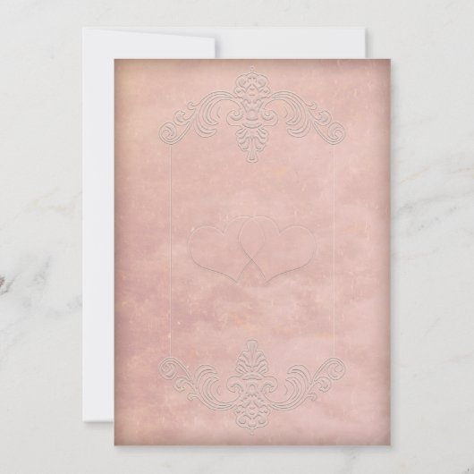 Rustieke Mauve Elegante Huwelijksuitnodigingen Kaart (Achterkant)
