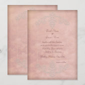 Rustieke Mauve Elegante Huwelijksuitnodigingen Kaart (Voorkant / Achterkant)