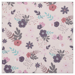 Rustieke Mauve Pink & Plum Bloemen Trendy Patroon Stof