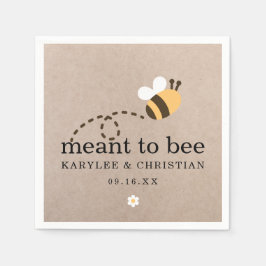 Rustieke Meant To Bee Huwelijkspapier Servet