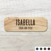 Rustieke Medewerker Woodgrain Brown Company Person Naamplaatje