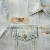 Rustieke Medewerker Woodgrain Brown Company Person Naamplaatje (In situ)