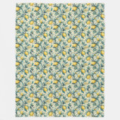 Rustieke mediterrane gele citroenen aardse tonen fleece deken (Voorkant)