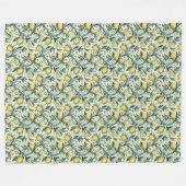 Rustieke mediterrane gele citroenen aardse tonen fleece deken (Voorkant (Horizontaal))