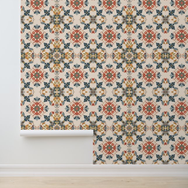 Rustieke mediterrane Tegel patroon Behang (Applicatie)