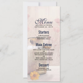 Rustieke Melk Kan Land Bruiloft Menu Kaart