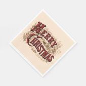 Rustieke Merry Christmas Paper Borden Servet (Hoek)