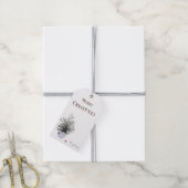 Rustieke Merry Christmas Waterverf Tree Cadeaulabel (Met Touw)