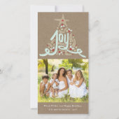 Rustieke met de hand getekende calligrafie met bla feestdagenkaart (Voorkant)