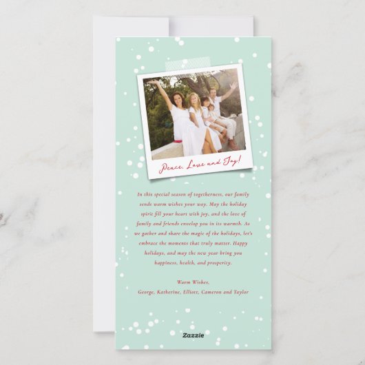 Rustieke met de hand getekende calligrafie met bla feestdagenkaart (Achterkant)