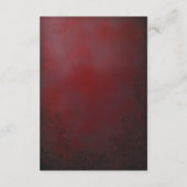 Rustieke metallic bloem bruiloft details kaart (Achterkant)