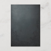 Rustieke metallic bloem bruiloft details kaart (Achterkant)