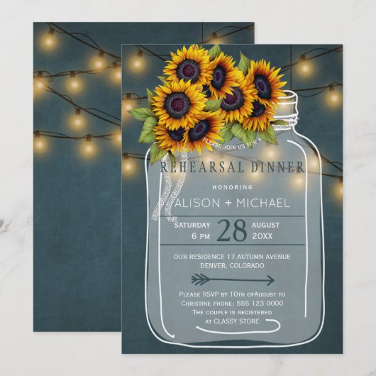 Rustieke metselaar pot met zonnebloemen repetitie kaart (Voorkant / Achterkant)