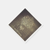 Rustieke metselaar pot schuur bruiloft papieren se servet (Hoek)