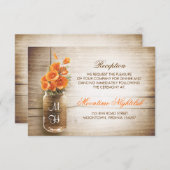 Rustieke metselaar pot sinaasappel bloemen recepti informatiekaartje (Voorkant / Achterkant)