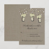 Rustieke Metselpot Lichtslinger RSVP Kaartje (Voorkant / Achterkant)