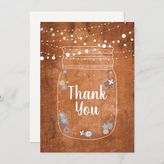 Rustieke Metselpot Slingerlampjes Bedankt (Voorkant / Achterkant)