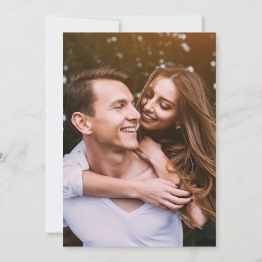 Rustieke Metselpot Slingerlichten Bloem Foto Save The Date (Achterkant)