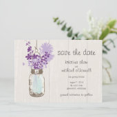 Rustieke Metselpot & Wilde Bloemen Save the Date (Staand voorkant)