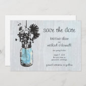Rustieke Metselpot & Wilde Bloemen Save the Date (Voorkant / Achterkant)
