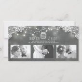 Rustieke Metselpotlampjes Kant-en-klare Trouw Beda Bedankkaart (Voorkant)