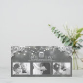 Rustieke Metselpotlampjes Kant-en-klare Trouw Beda Bedankkaart (Staand voorkant)