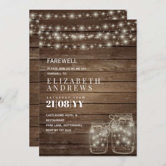 Rustieke Metselwerk Potten Lichten Hout VAARWEL To Feestdagenkaart (Voorkant / Achterkant)