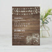 Rustieke Metselwerk Potten Lichten Hout VAARWEL To Feestdagenkaart (Staand voorkant)