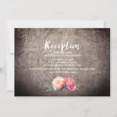 Rustieke Metselwerkpot met Bloemen Bruiloftrecepti Kaart (Achterkant)