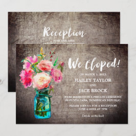 Rustieke Metselwerkpot met Bloemen Elopement Recep Kaart