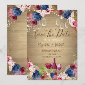 Rustieke Metselwerkpot, Wijnproeverij Bloemstuk Save The Date (Voorkant / Achterkant)
