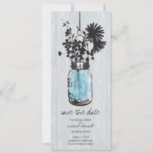 Rustieke Metselwerkpot & Wilde Bloemen Bewaar de D Save The Date