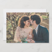 Rustieke metson blauwe foto trouw RSVP kaart (Achterkant)