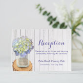 Rustieke metsonzen pot & Hydrangea huwelijksrecept Kaart (Staand voorkant)
