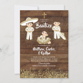 Rustieke Mexicaanse Cactus Gouden Charro Broer/Zus Kaart