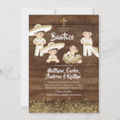 Rustieke Mexicaanse Cactus Gouden Charro Sibling B Kaart (Voorkant)