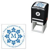 Rustieke middeleeuwse cirkel monogram - retouradre  zelfinktende stempel (In situ)