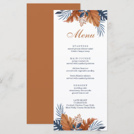 Rustieke Midnight Blue Monstera Menukaart