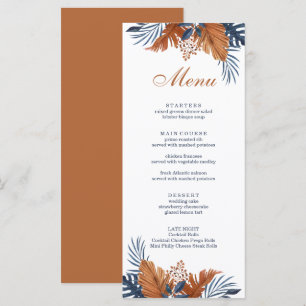 Rustieke Midnight Blue Monstera Menukaart