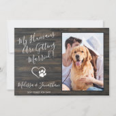 Rustieke Mijn Mensen Gaan Trouwen Huisdier Betrokk Aankondiging (Voorkant)