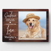 Rustieke Mijn Zonneschijn Persoonlijke Foto Hond L Fotoplaat (voorkant)