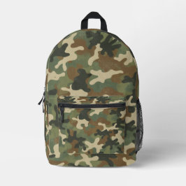 Rustieke Militair Camouflagepatroon Bedrukte Rugzak