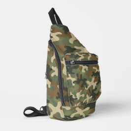Rustieke Militair Camouflagepatroon Sling Bag