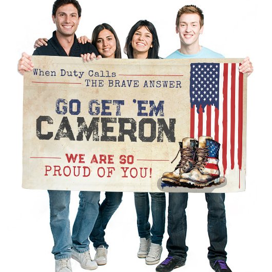 Rustieke Militaire Amerikaanse vlag gaan weg Afsch Spandoek