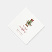 Rustieke Mini Kerstboom Vakantiefeest Servetten (Hoek)